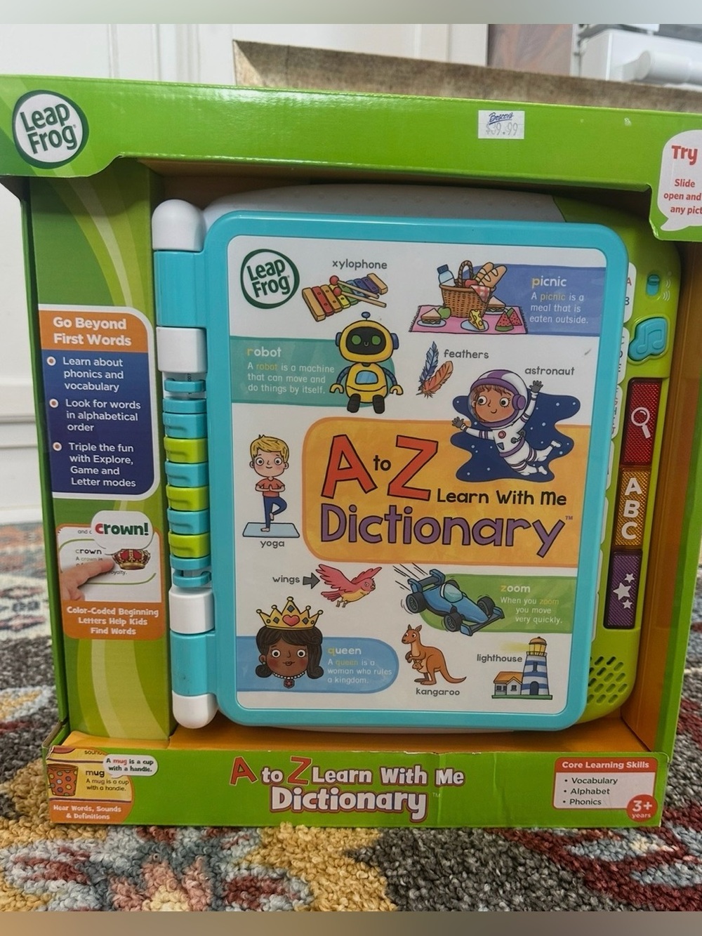 LeapFrog A to Z Learn With Me Dictionary Interactive Learning Toy Ages 3+ New